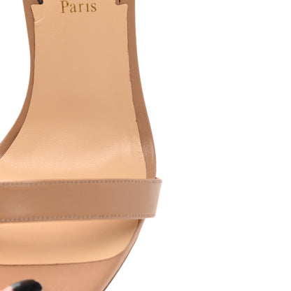 Christian Louboutin Nappa Shiny PVC Jonatina 100 Sandals 38 Nude 8 of 9