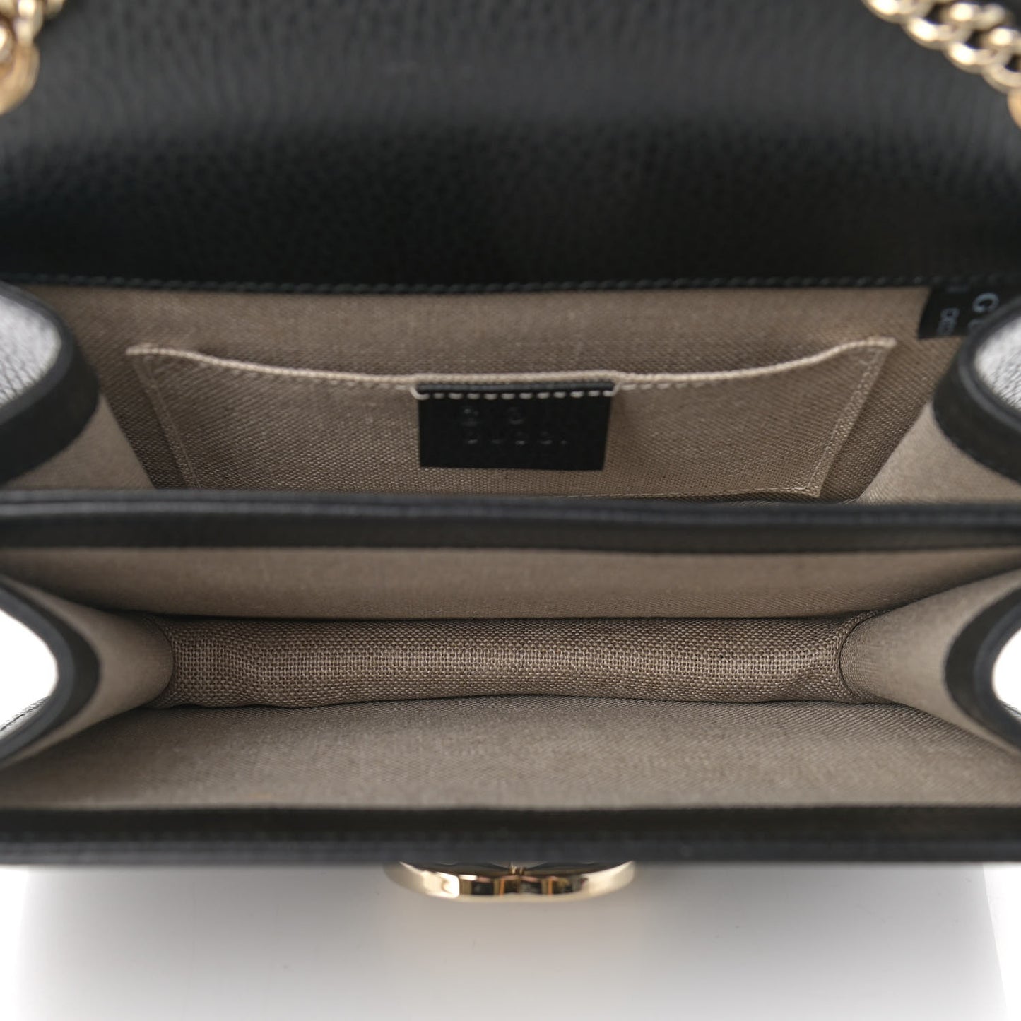 Dollar Calfskin Small Interlocking G Shoulder Bag Black