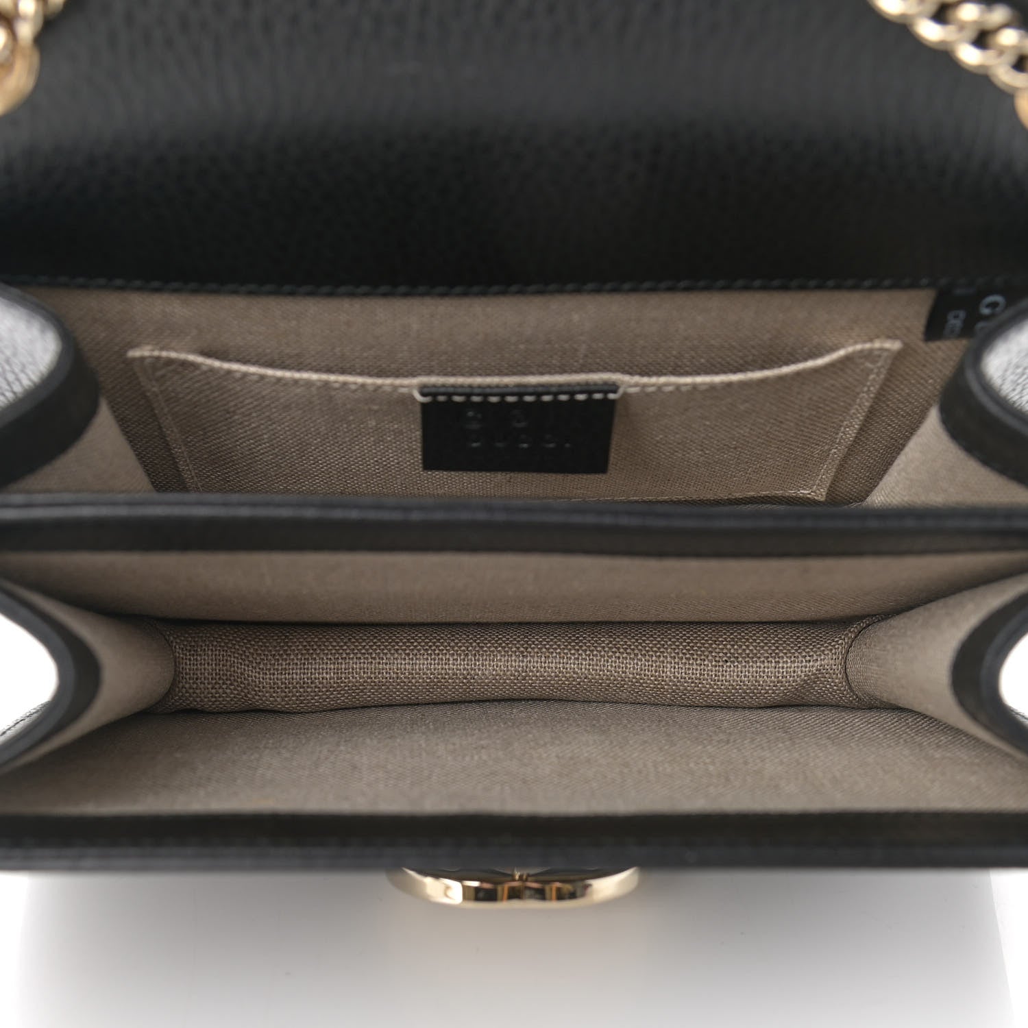 Gucci Dollar Calfskin Small Interlocking G Shoulder Bag Black 5 of 10