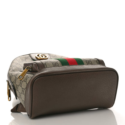 Gucci GG Supreme Monogram Calfskin Web Small Ophidia Day Backpack Beige Ebony New Acero 4 of 14