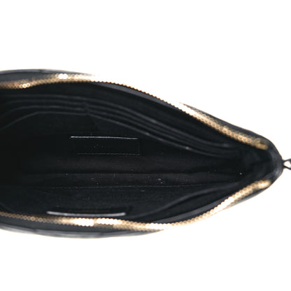 Saint Laurent Calfskin Matelasse Chevron Monogram A5 Wristlet Black 5 of 9