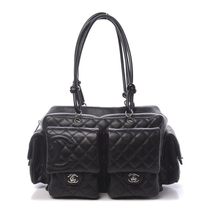 Chanel Calfskin Quilted Large Cambon Multipocket Reporter Black 1 of 11