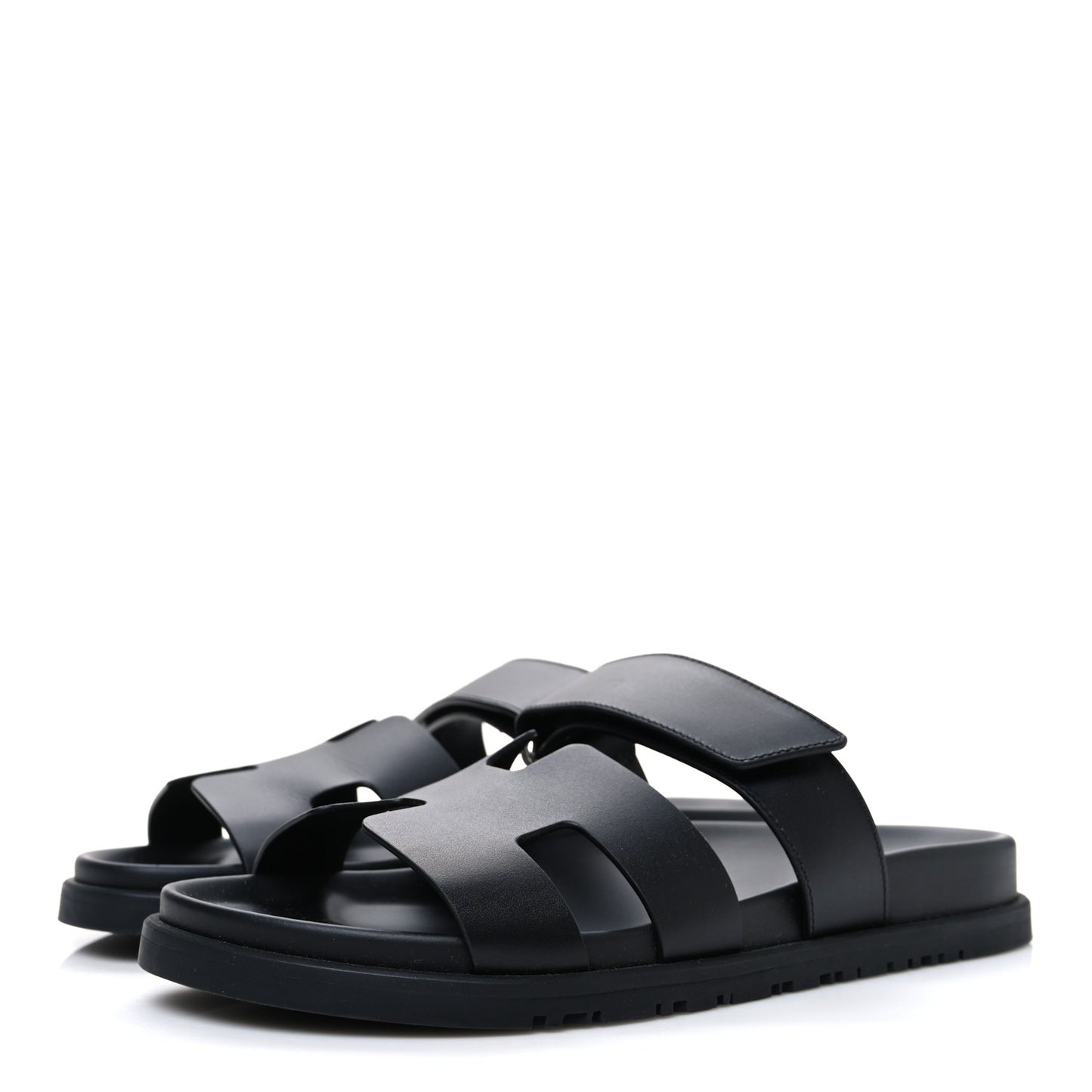 Calfskin Womens Chypre Sandals 38.5 Black