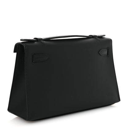 Hermes Swift Kelly Pochette Clutch Black 3 of 12