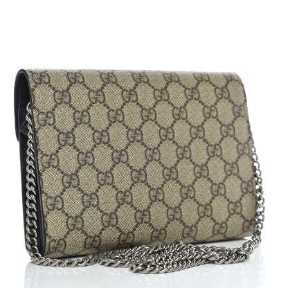 Gucci GG Supreme Monogram Mini Dionysus Chain Wallet Beige Black 3 of 15