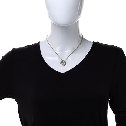 Chanel CC Heart Chain Pendant Necklace Gold 2 of 6