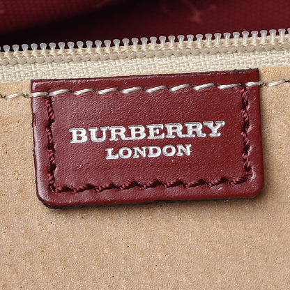 Burberry Haymarket Check Tote Red 9 of 10