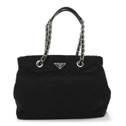 Prada Nylon Tessuto Impuntu Quilted Tote Black 1 of 9