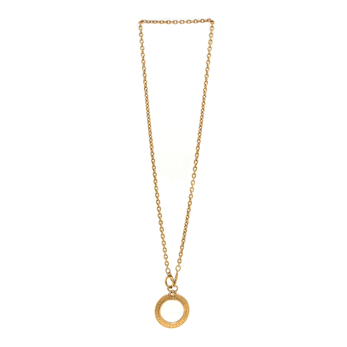 Loupe Magnifying Glass Necklace Gold