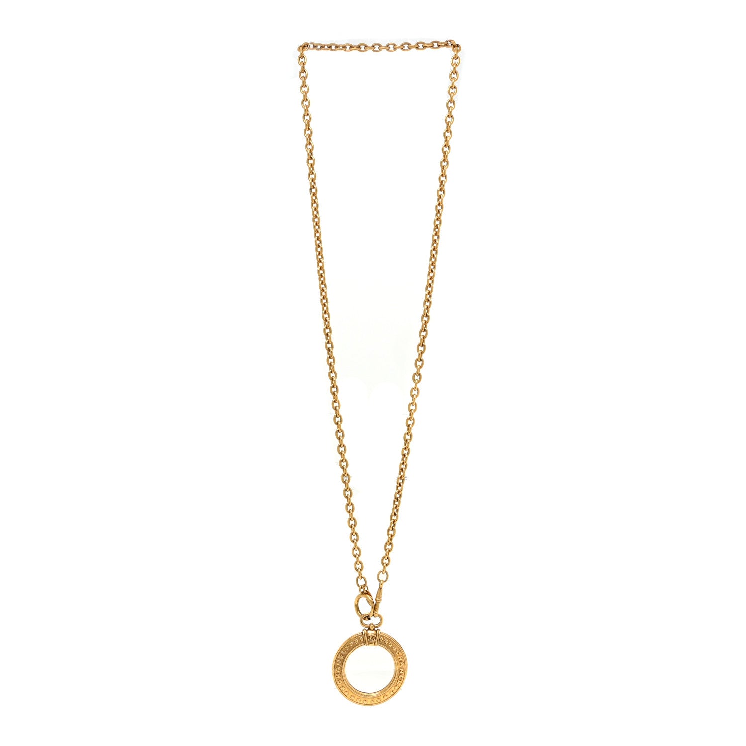 Chanel Loupe Magnifying Glass Necklace Gold 3 of 6