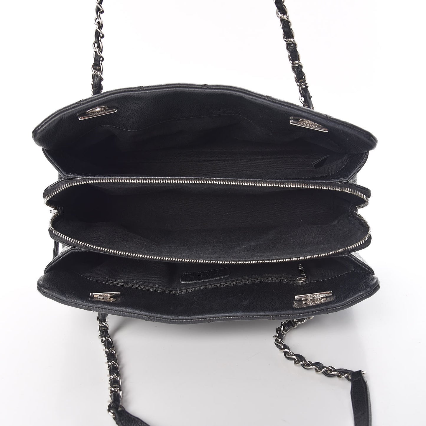 Caviar Quilted Timeless CC Soft Tote Black