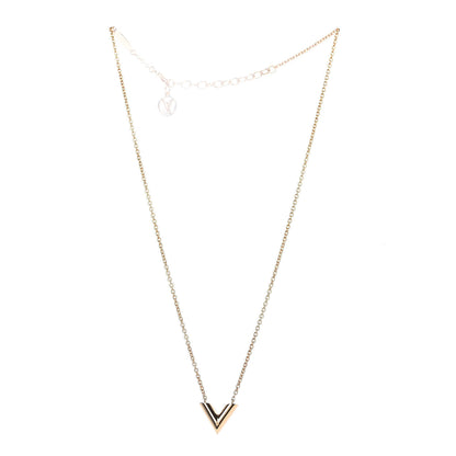Louis Vuitton Essential V Necklace Gold 3 of 6