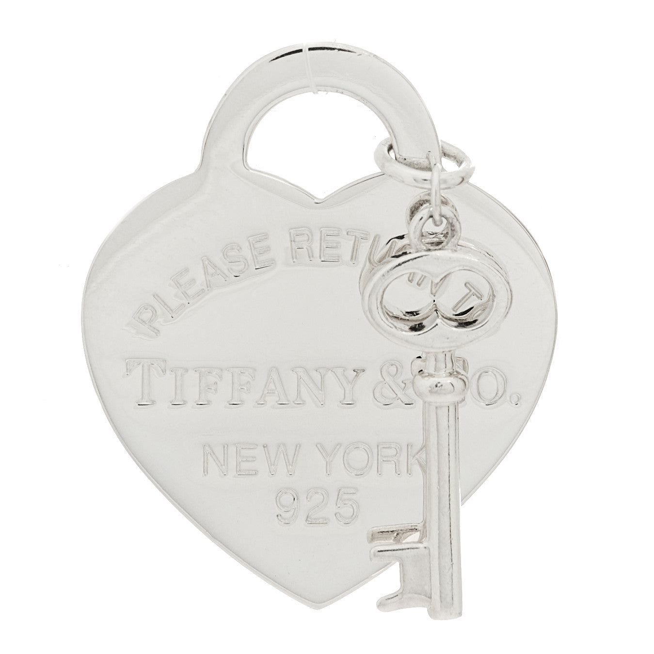 Sterling Silver Return to Tiffany Heart Tag Key Charm