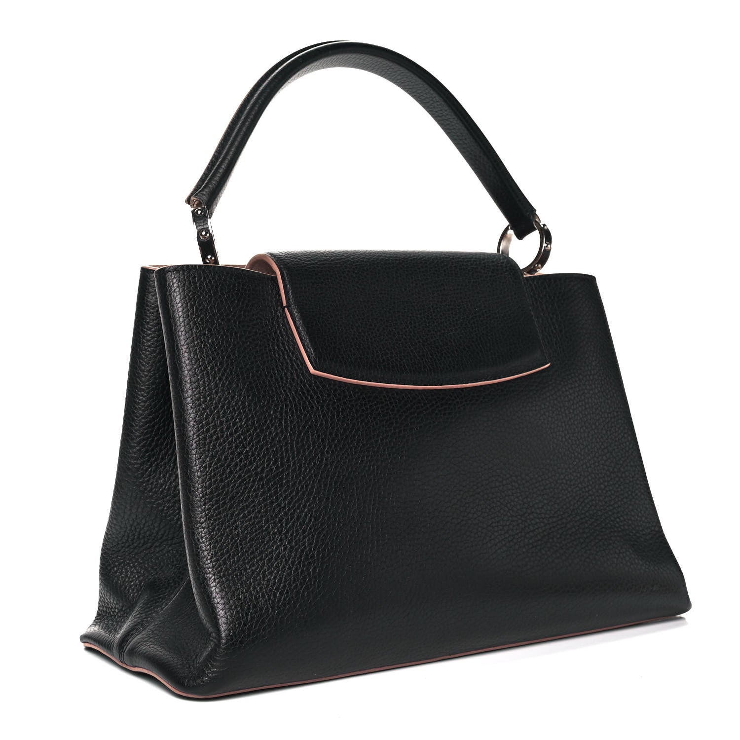 Louis Vuitton Taurillon Capucines MM Black Petale 3 of 15