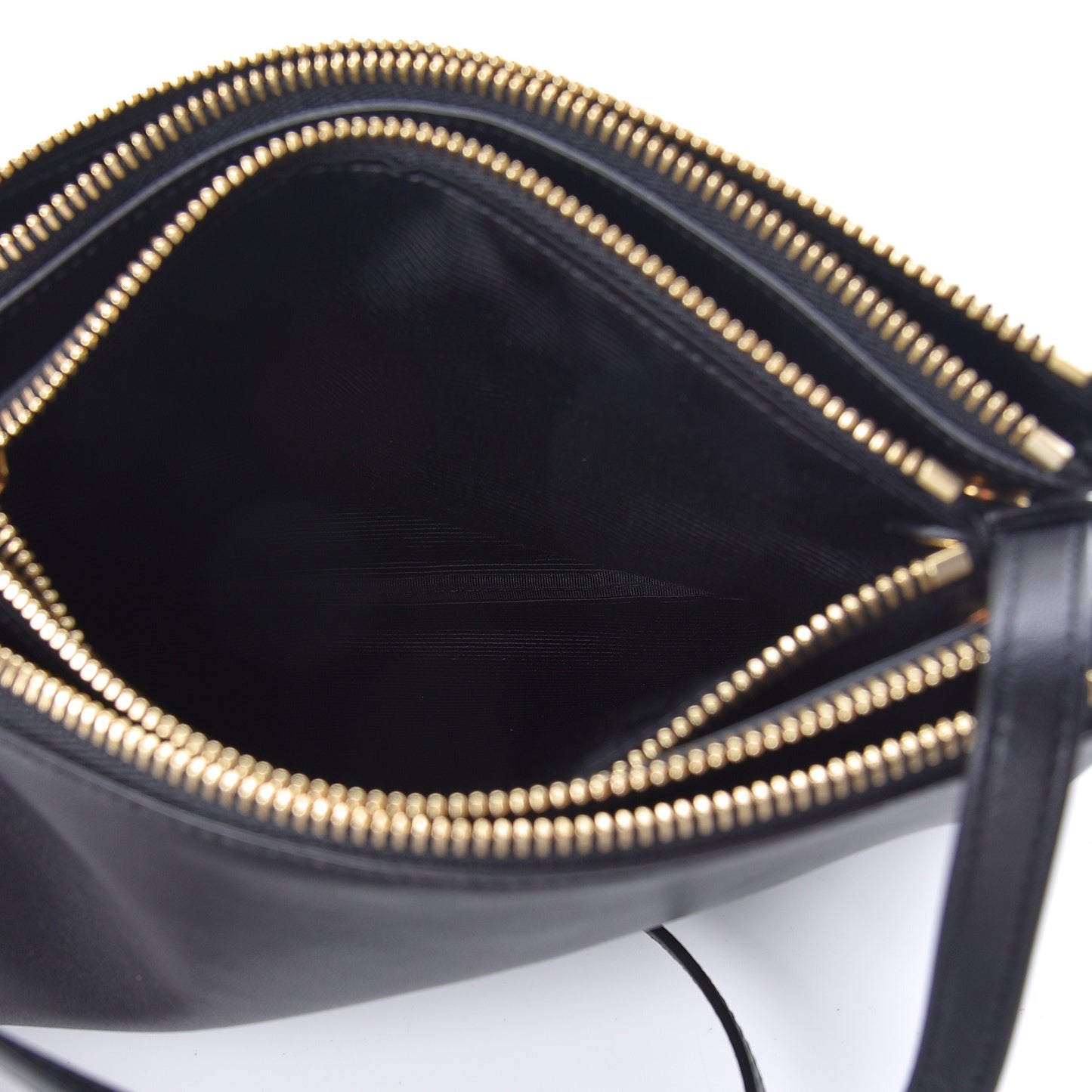 Lambskin Small Trio Crossbody Bag Black