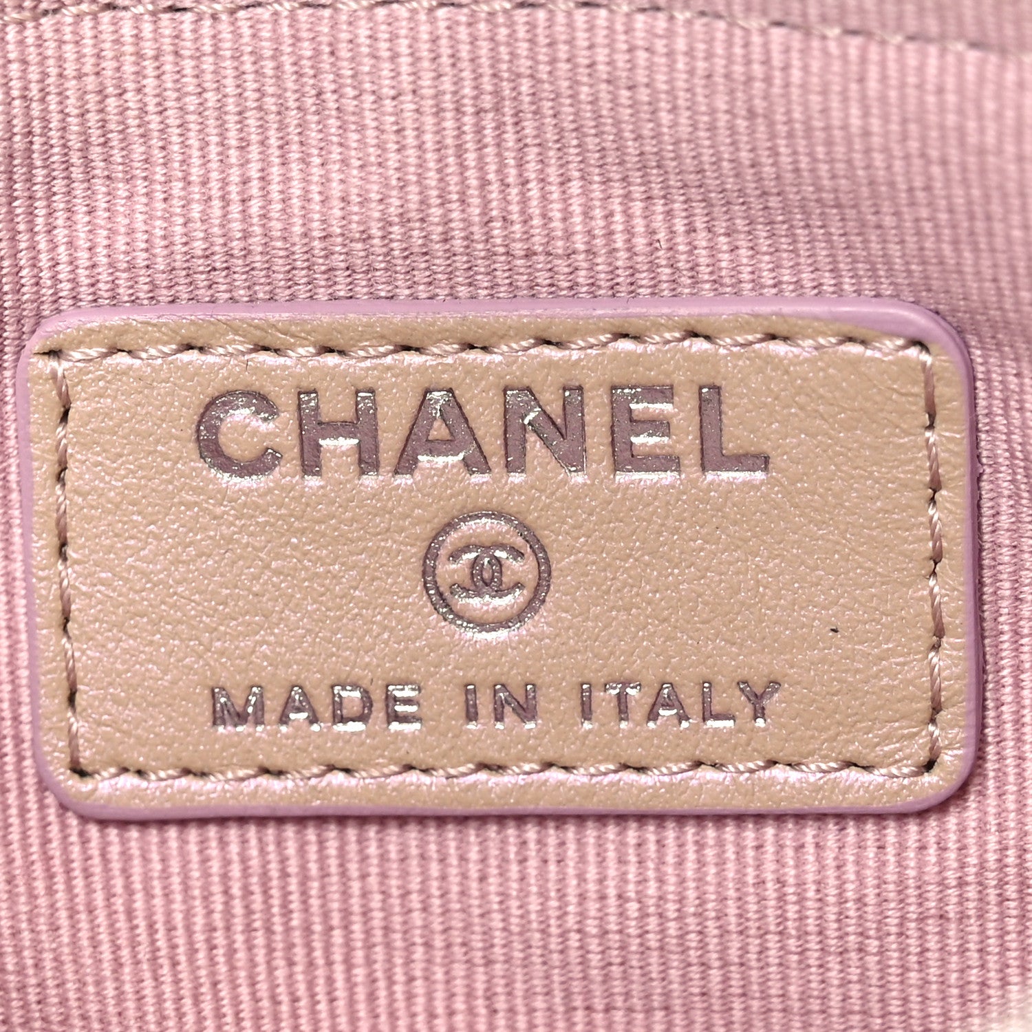 Chanel Iridescent Calfskin Quilted Small Cosmetic Case Pink 6 of 8