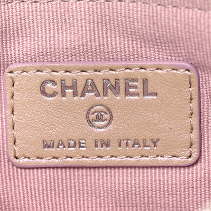 Chanel Iridescent Calfskin Quilted Small Cosmetic Case Pink 6 of 8