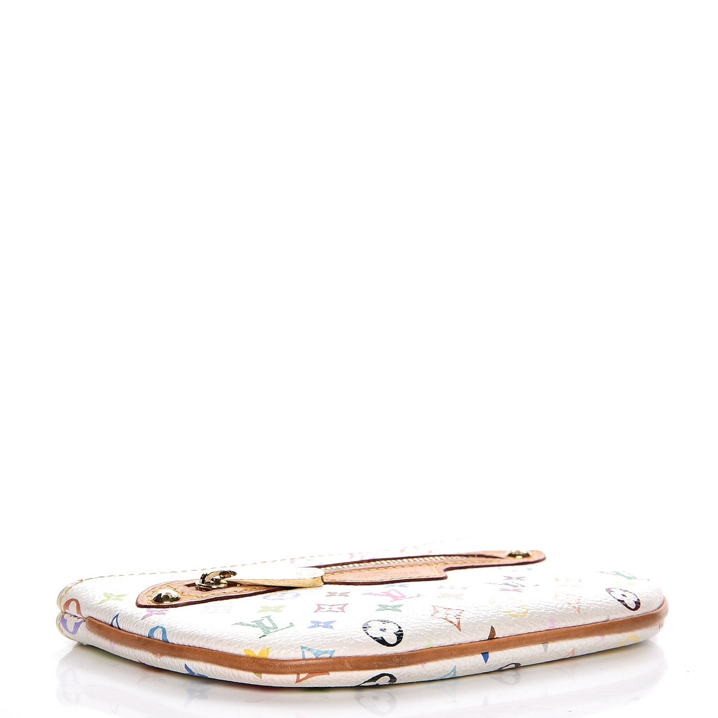 Monogram Multicolor Pochette Plate MM White
