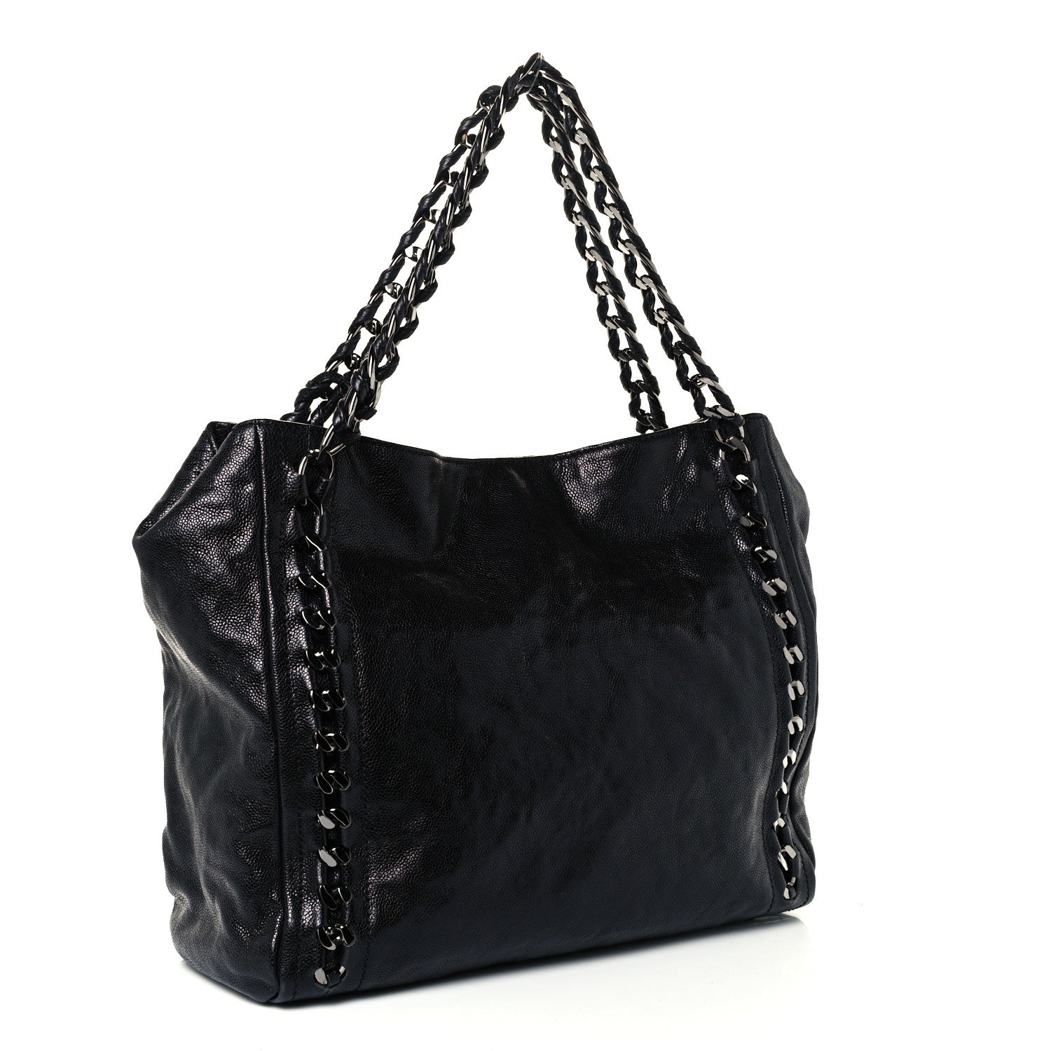 Chanel Glazed Calfskin Modern Chain Tote Black 3 of 10