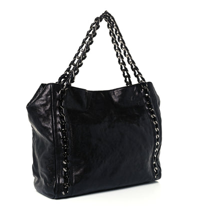 Chanel Glazed Calfskin Modern Chain Tote Black 3 of 10