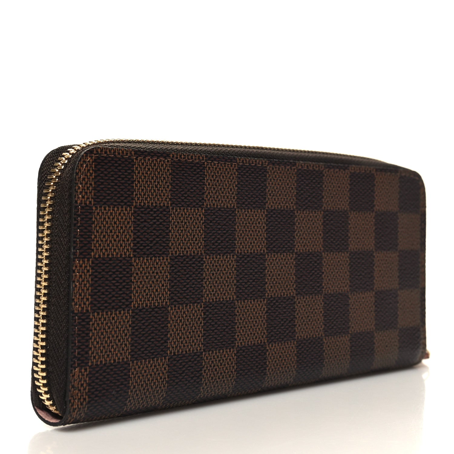 Louis Vuitton Damier Ebene Clemence Wallet Rose Ballerine 3 of 8