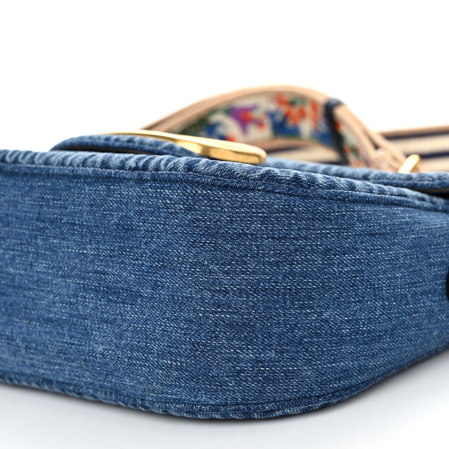 Valentino Garavani Denim Vlogo Alltime Shoulder Bag Blue 9 of 9