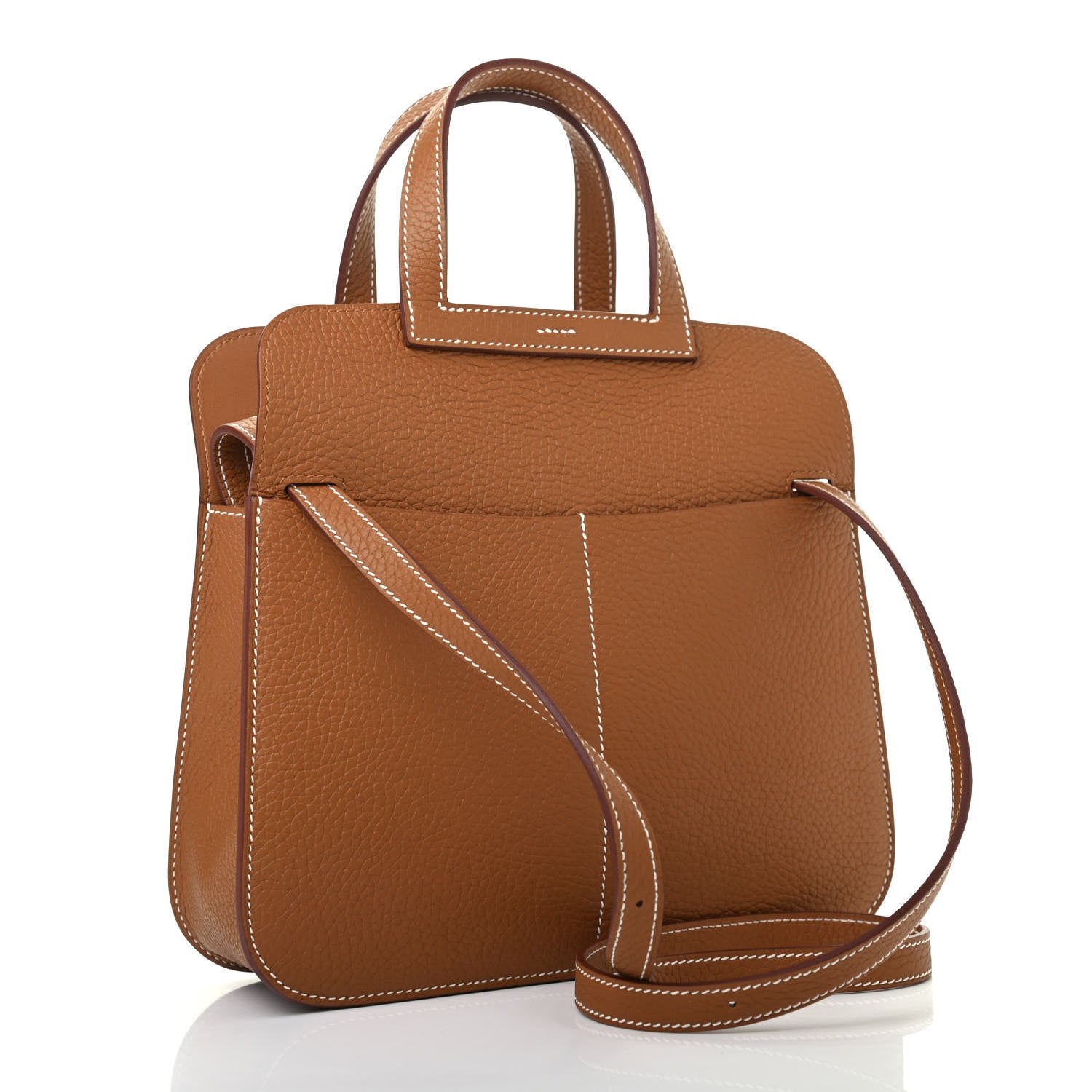 Hermes Taurillon Clemence Halzan 25 Gold 3 of 8