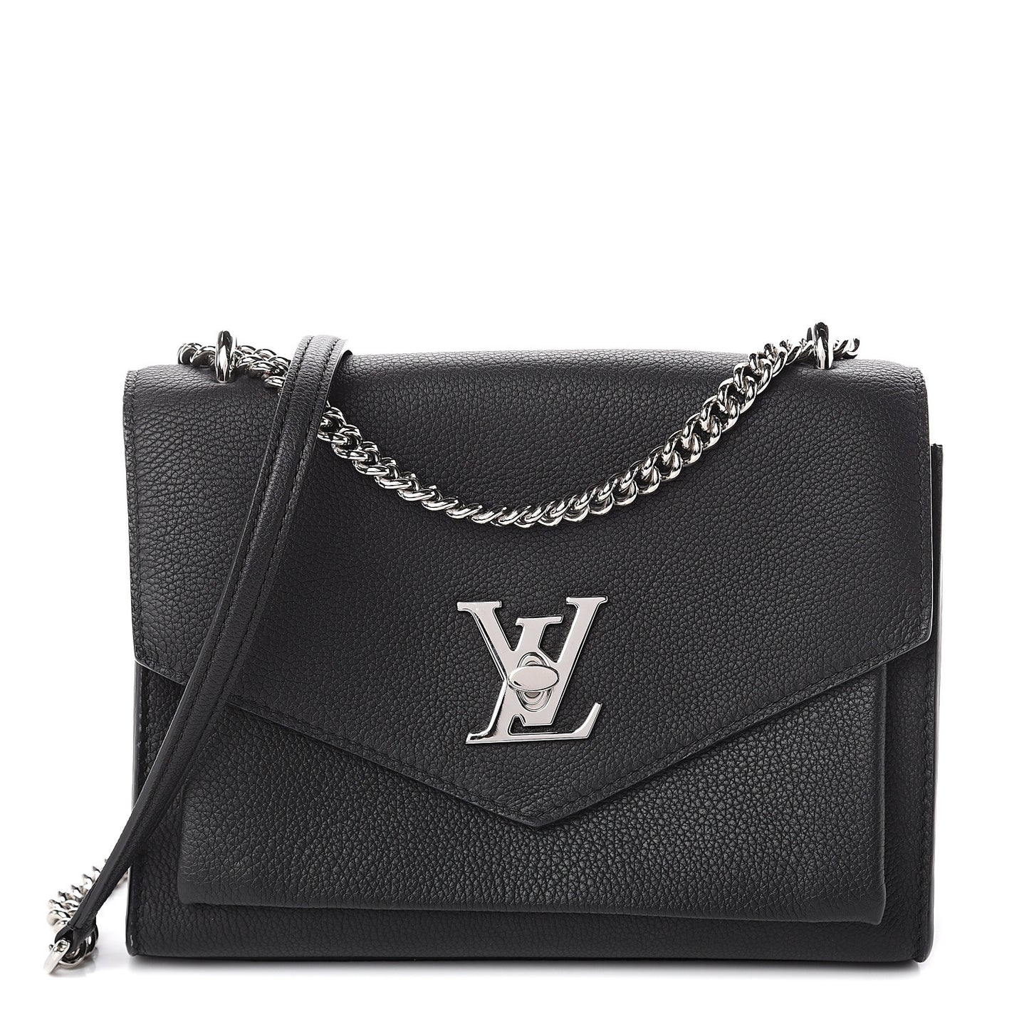 Soft Calfskin My Lockme Chain Bag BB Black
