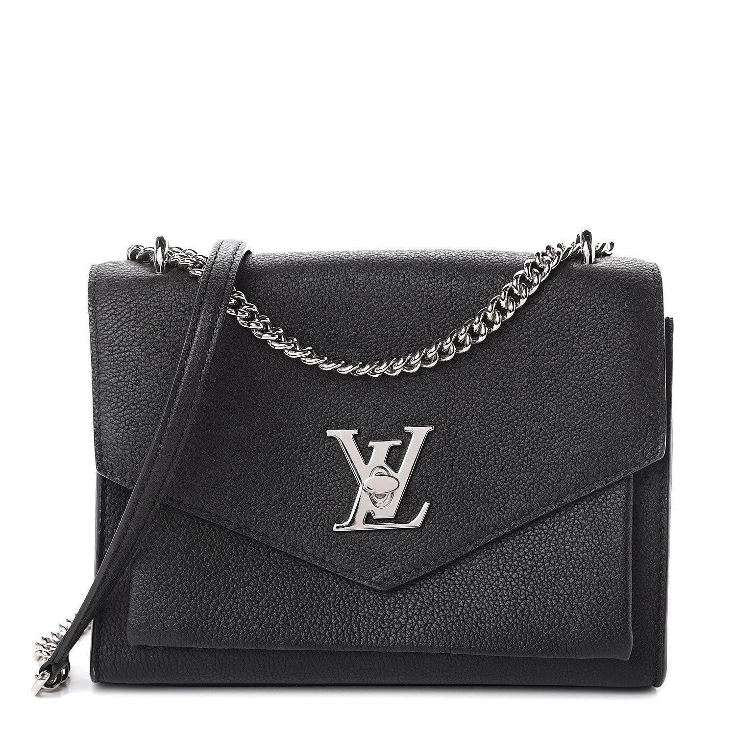 Louis Vuitton Soft Calfskin My Lockme Chain Bag BB Black 1 of 8