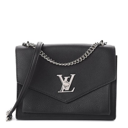 Louis Vuitton Soft Calfskin My Lockme Chain Bag BB Black 1 of 8