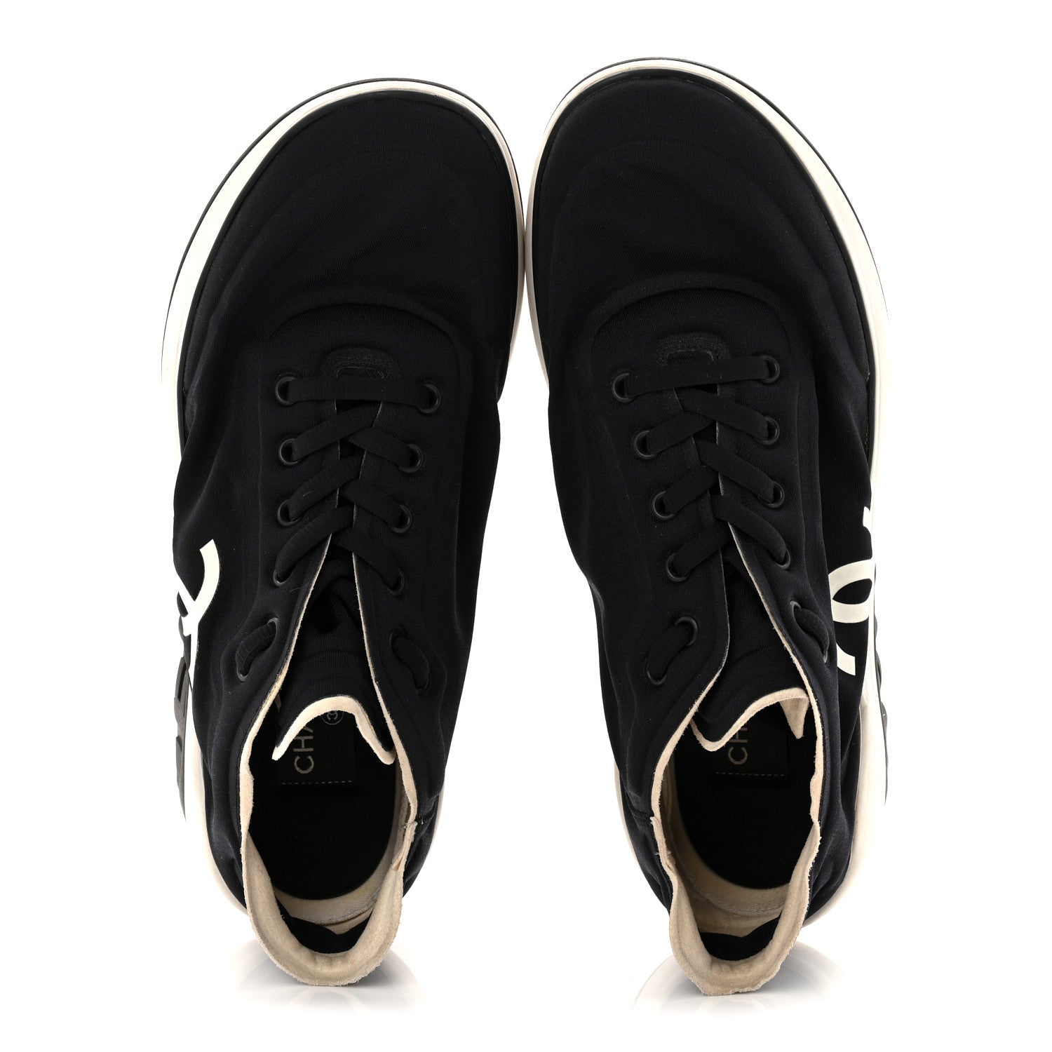 Chanel Lycra CC Sneakers 41 Navy 2 of 8