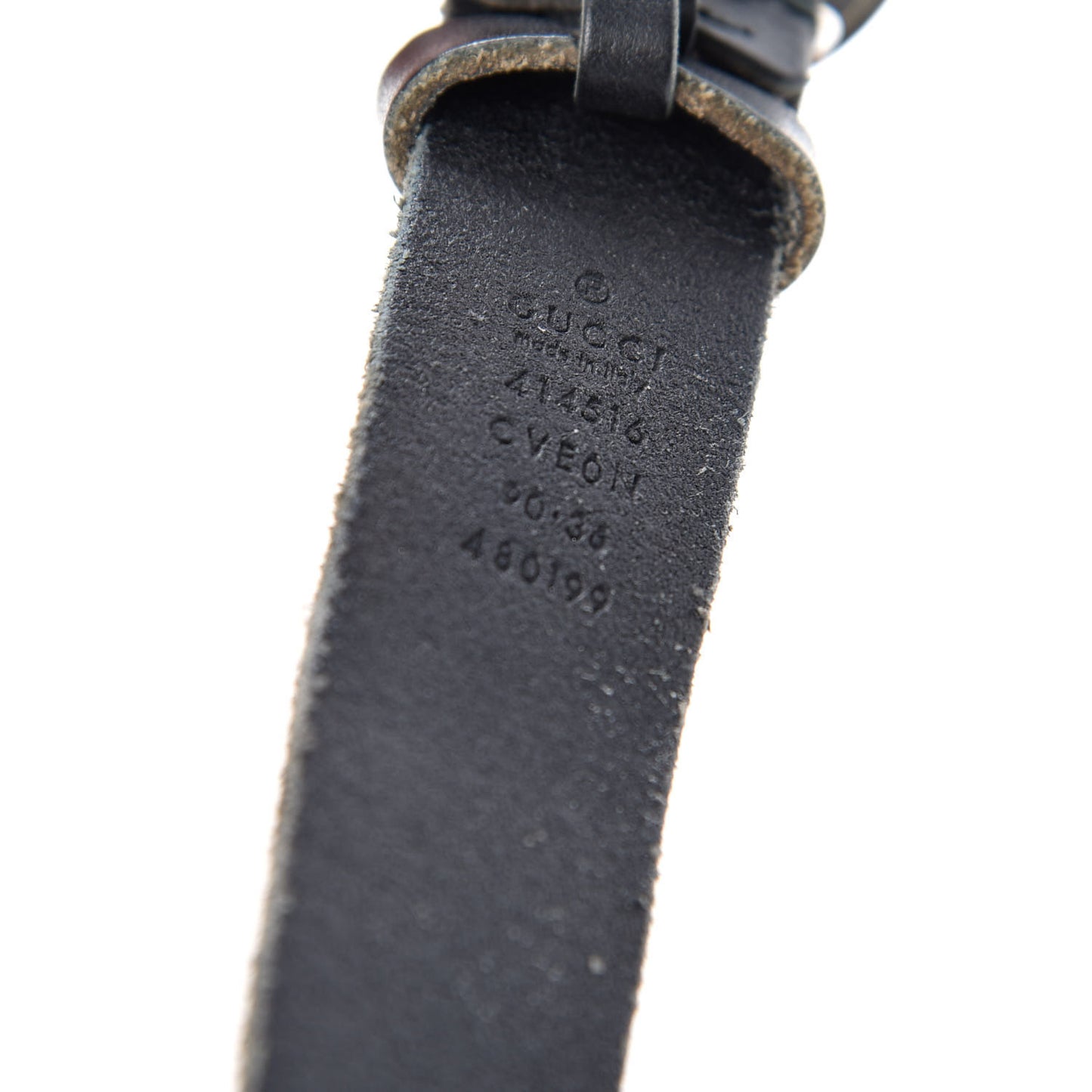Cuoio Toscano Nickel Double G 30mm Belt 90 36 Black