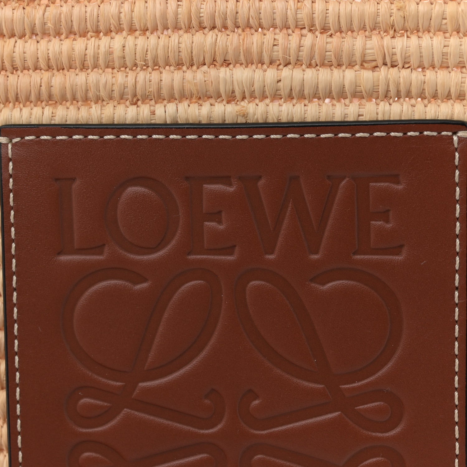 Loewe Raffia Small Square Basket Tote Bag Natural Tan 6 of 11