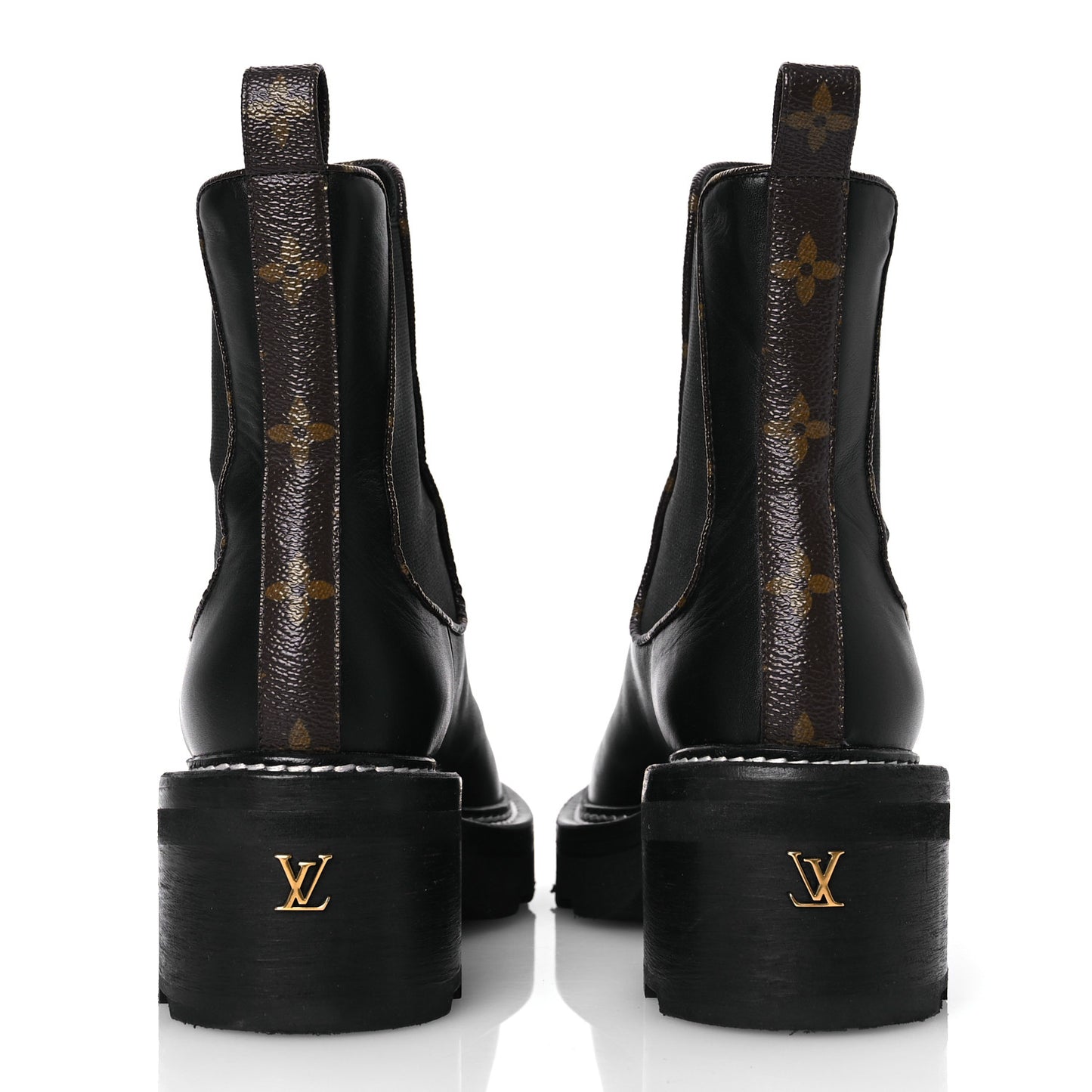 Calfskin Monogram Beaubourg Ankle Boots 38 Black