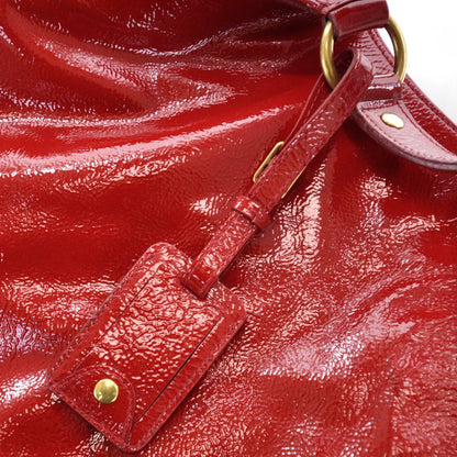 Saint Laurent Patent Tribute Tote Red 10 of 10