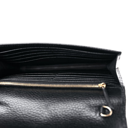 Gucci Dollar Calfskin Interlocking G Chain Wallet Black 5 of 10