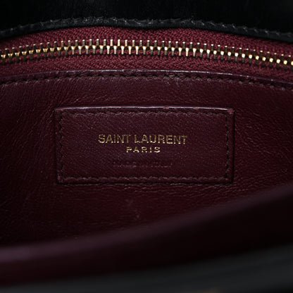 Saint Laurent Smooth Calfskin Monogram Cassandra Clasp Bag Black 6 of 28