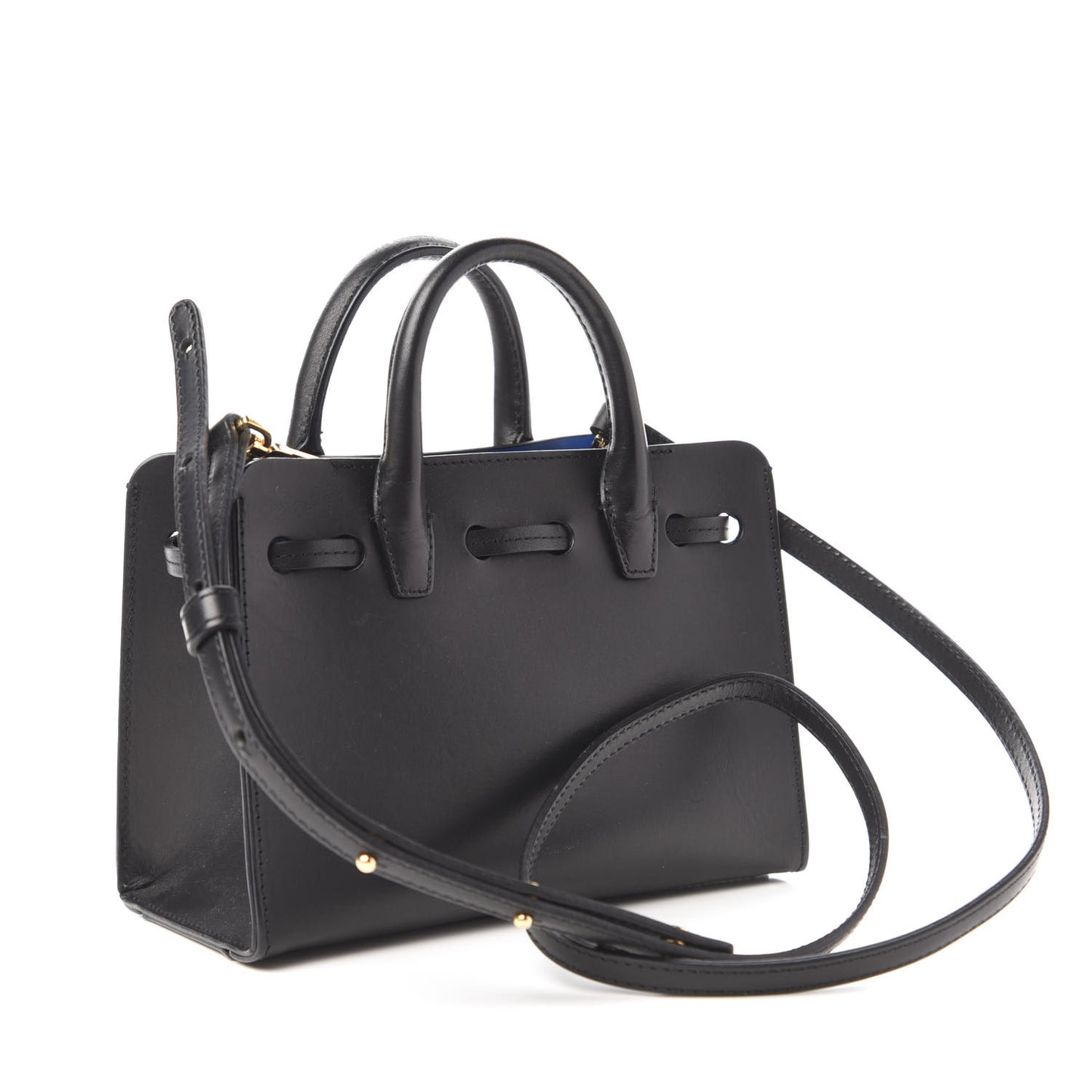 Calfskin Mini MIni Sun Bag Black Royal