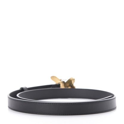 Gucci Calfskin Queen Margaret Bee Belt 80 32 Black 2 of 5
