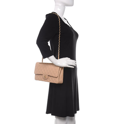 Chanel Caviar Quilted Medium Double Flap Beige Clair 2 of 10