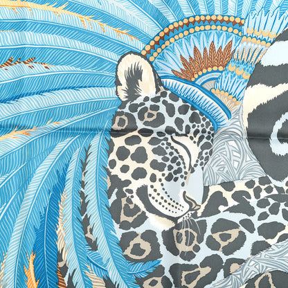 Hermes Silk Jaguar Quetzal Scarf 90 2 of 4