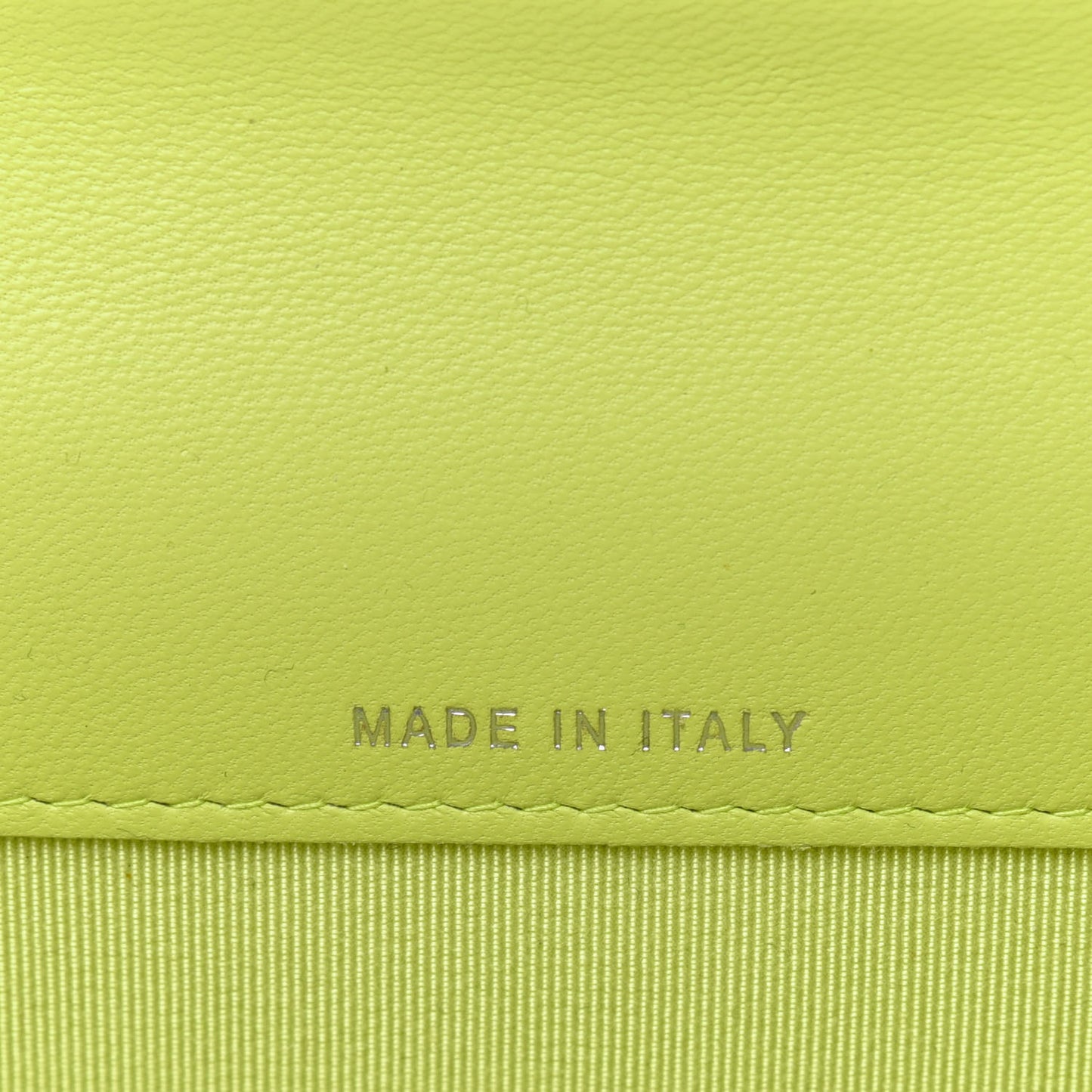 Lambskin Quilted Flap Card Holder Wallet Yellow