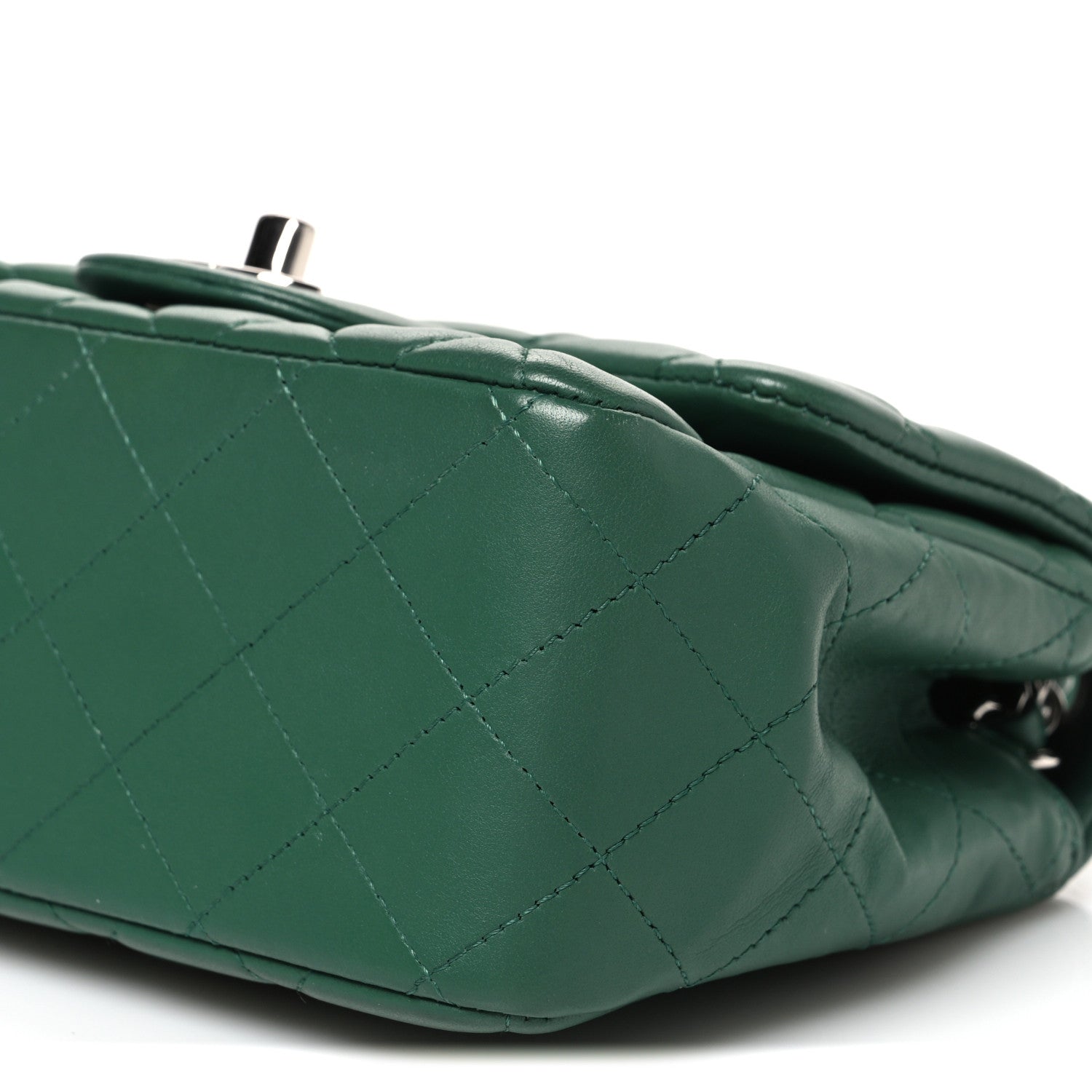 Chanel Lambskin Quilted Mini Square Flap Green 10 of 10