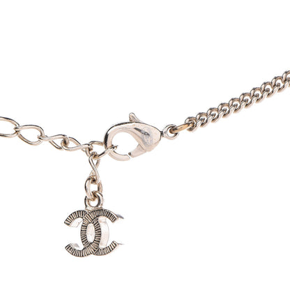 Chanel Crystal Pearl CC Medallion Necklace Gold 5 of 6