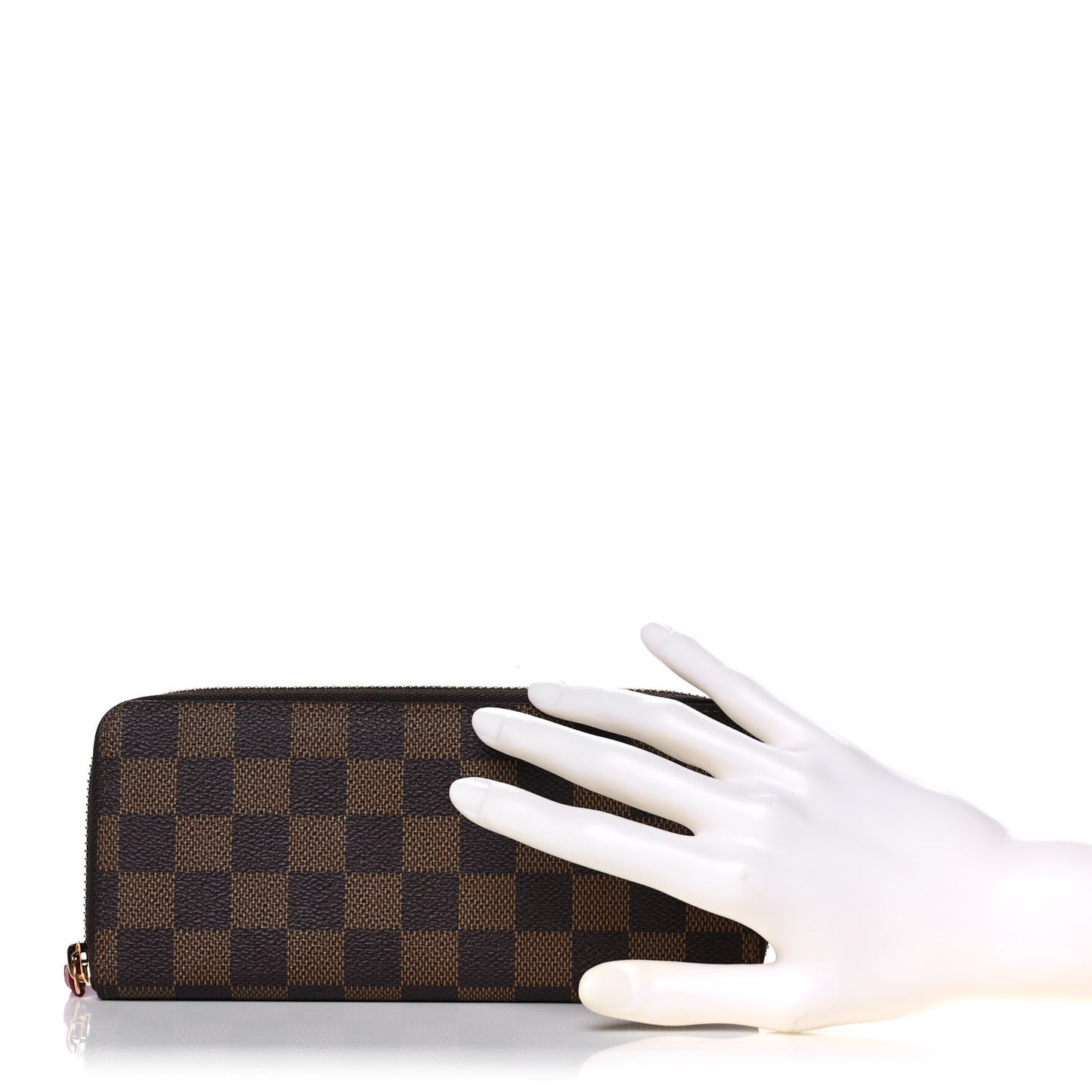Damier Ebene Clemence Wallet Cherry