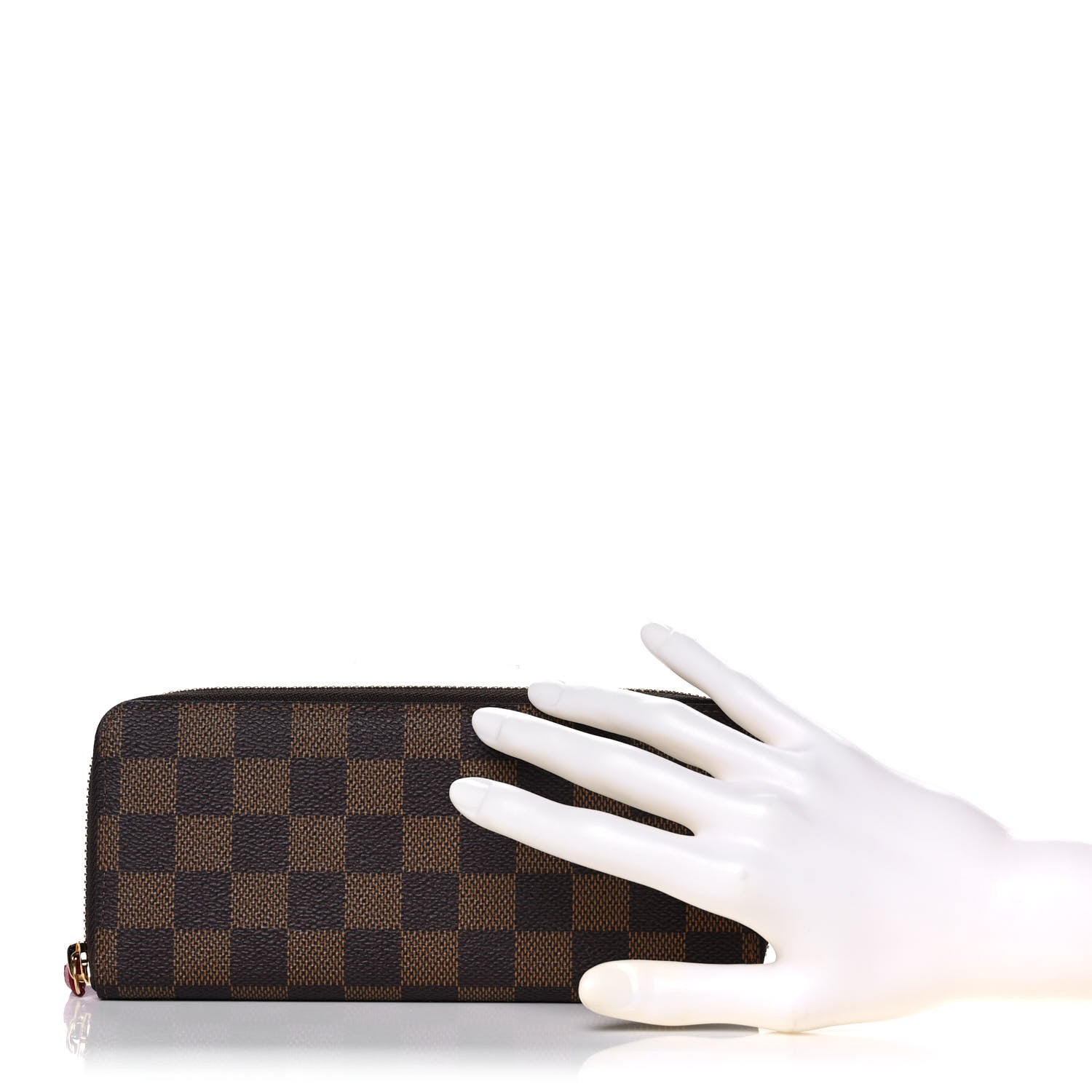 Louis Vuitton Damier Ebene Clemence Wallet Cherry 2 of 10