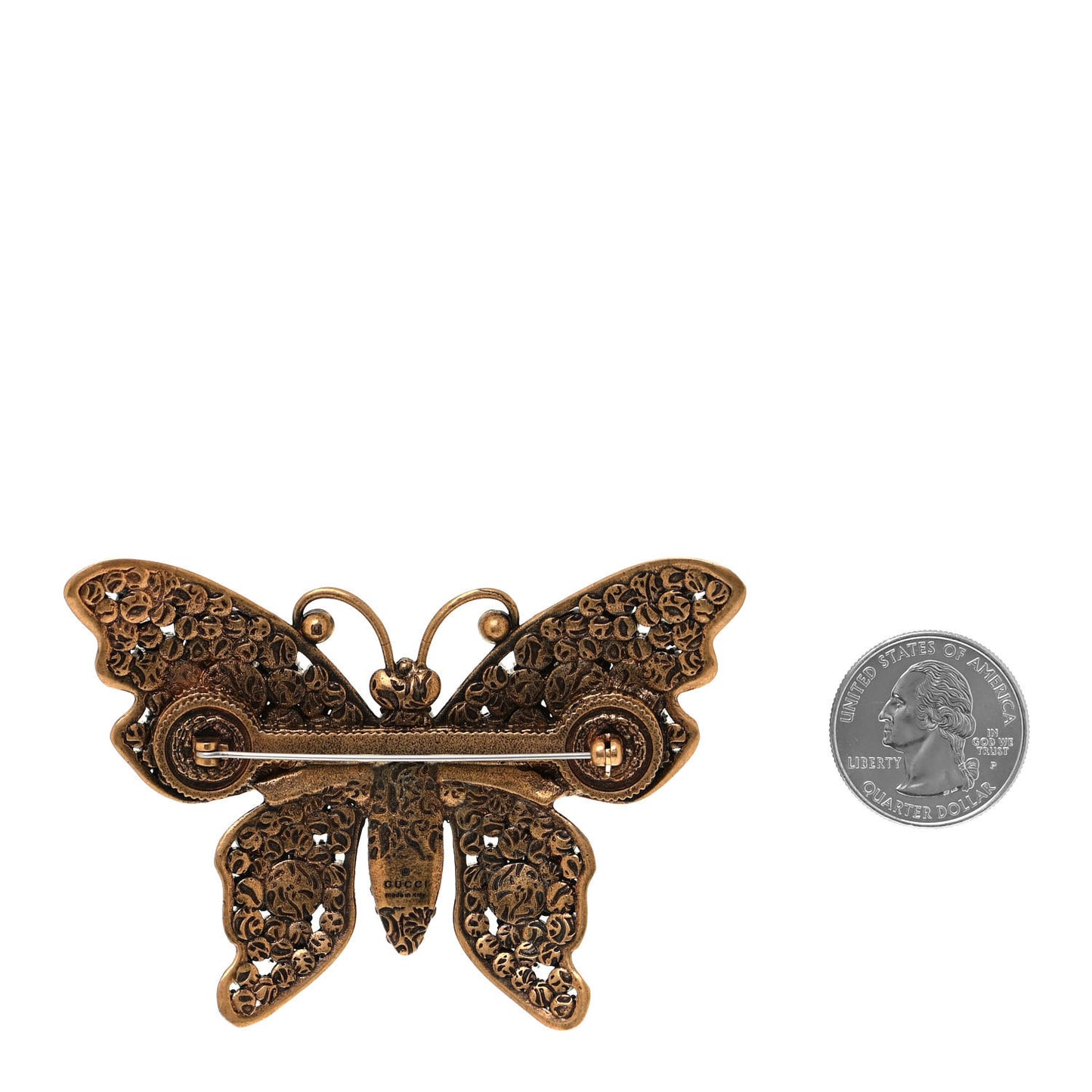 Crystal Butterfly Brooch Multicolor
