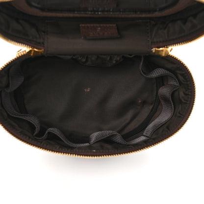 Gucci GG Supreme Monogram Textured Calfskin Web Ophidia Vanity Cosmetic Case Beige Ebony New Acero 5 of 9