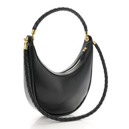 Bottega Veneta Smooth Calfskin Hula Hoop Shoulder Bag Black 3 of 10