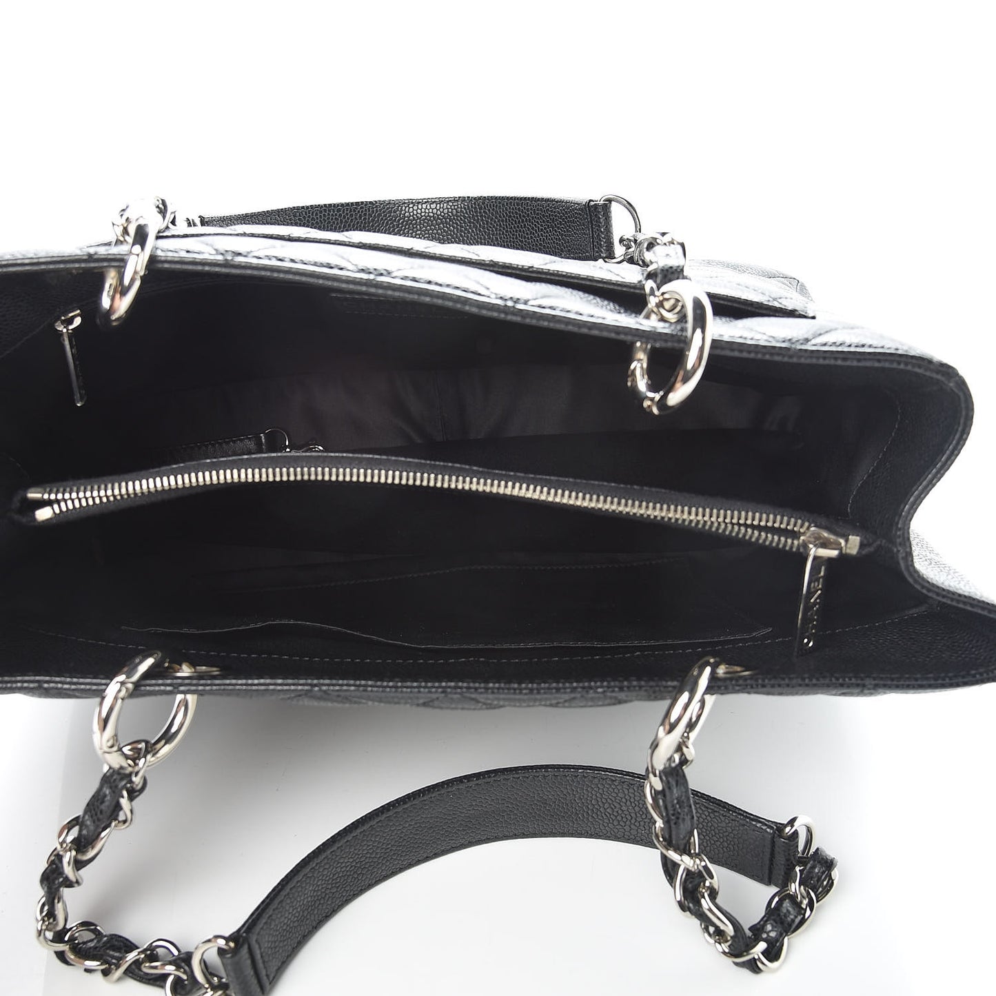 Caviar Quilted Grand Shopping Tote GST Black